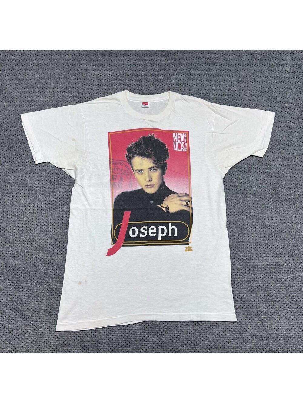 Vintage 1991 Joey McIntyre New Kids On The Block T-Shirt Large Joseph Mens Rare